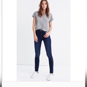 New MADEWELL 10" High-rise‎ Skinny Jeans Dark Wash Size 28